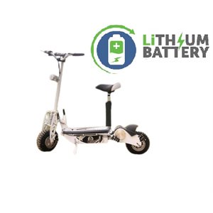 1600w, 48v lithium offroad scooter, white & black