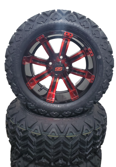 14'' Tempest Red & Black with x-trail tire