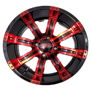 15'' tempest red & black wheel