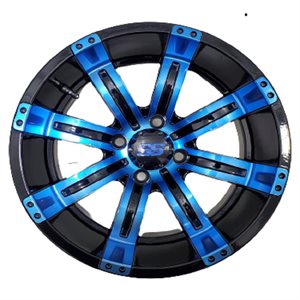 15'' tempest blue & black wheel